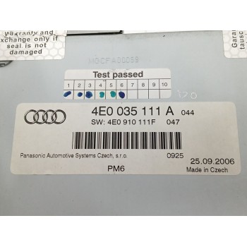 Recambio de sistema audio / radio cd para audi a6 c6 (4f2) 3.0 tdi quattro referencia OEM IAM 4E0035111A  