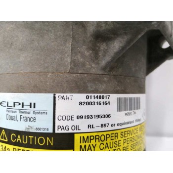 Recambio de compresor aire acondicionado para renault megane ii berlina 3p 1.6 16v referencia OEM IAM 8200316164 01140017 