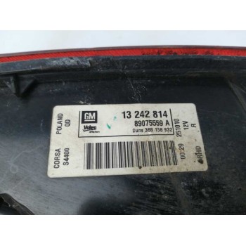 Recambio de piloto trasero derecho para opel corsa d opc referencia OEM IAM 13242814 VEHICULO INGLES 89075559A