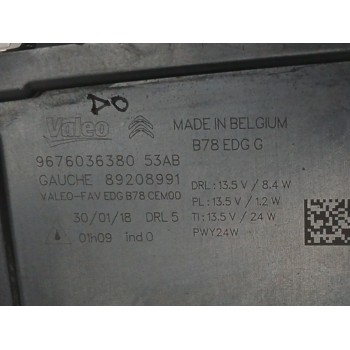 Recambio de piloto delantero izquierdo para citroën c4 picasso 1.2 12v e-thp / puretech referencia OEM IAM 9676036380  