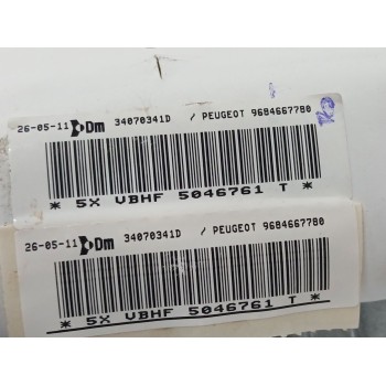 Recambio de airbag cortina delantero derecho para peugeot 3008 i monospace (0u_) 1.6 thp referencia OEM IAM 9684667780  