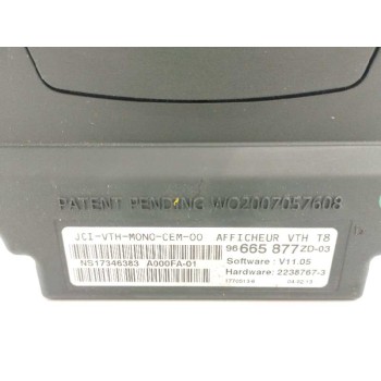 Recambio de modulo electronico para peugeot 5008 1.2 12v e-thp referencia OEM IAM 96665877ZD PANTALLA DISPLAY 