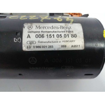 Recambio de motor arranque para mercedes-benz clase s (w221) berlina 3.5 v6 cat referencia OEM IAM A0061510501 0986021283 