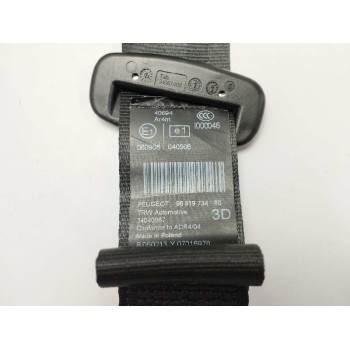 Recambio de cinturon seguridad trasero derecho para peugeot 5008 1.2 12v e-thp referencia OEM IAM 9681973480 TERCERA FILA 