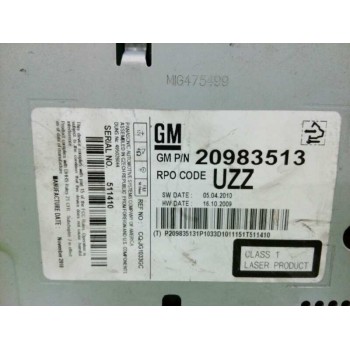 Recambio de sistema audio / radio cd para opel insignia sports tourer edition referencia OEM IAM 20983513 CQJG1033GC 