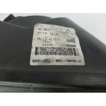 Recambio de faro derecho para ford focus berlina (cap) 1.8 tdci turbodiesel cat referencia OEM IAM 4M5113W029JC RASCADO 