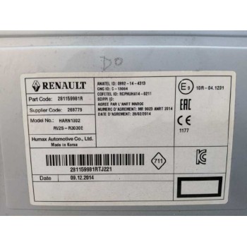Recambio de sistema audio / radio cd para renault clio iv 1.5 dci diesel fap referencia OEM IAM 281159981R  