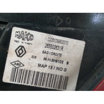 Recambio de piloto trasero derecho para renault clio iv 1.5 dci diesel fap referencia OEM IAM 265502631R  
