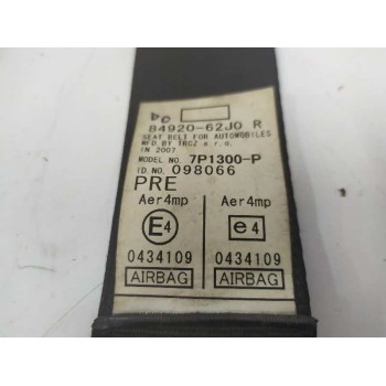 Recambio de cinturon seguridad delantero para suzuki swift berlina (mz) 1.3 ddis diesel cat referencia OEM IAM 8492062J0 DERECHO