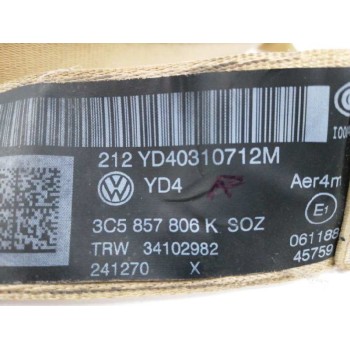Recambio de cinturon seguridad trasero derecho para volkswagen passat lim. (362) 2.0 tdi referencia OEM IAM 3C5857806K  