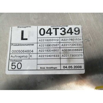 Recambio de elevalunas trasero izquierdo para mercedes-benz clase s (w221) berlina 3.5 v6 cat referencia OEM IAM A2217300146  