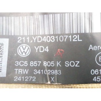 Recambio de cinturon seguridad trasero izquierdo para volkswagen passat lim. (362) 2.0 tdi referencia OEM IAM 3C5857805K  