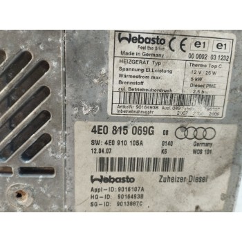 Recambio de motor calefaccion para audi a8 (4e2) 3.0 v6 24v tdi referencia OEM IAM 4E0815069G WEBASTO 