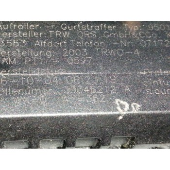 Recambio de cinturon seguridad delantero derecho para fiat panda (169) 1.3 jtd cat referencia OEM IAM 33046212A  