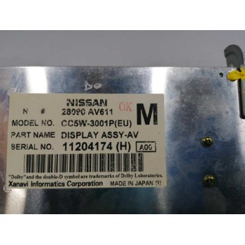 Recambio de pantalla multifuncion para nissan primera berlina (p12) 2.0 16v cat referencia OEM IAM 28090AV611 CC5W3001P 