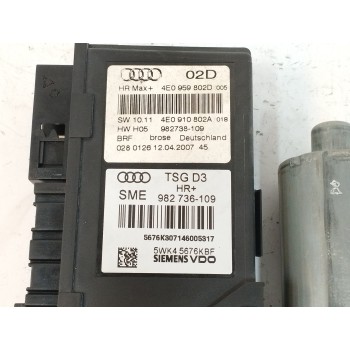 Recambio de motor elevalunas trasero derecho para audi a8 (4e2) 3.0 v6 24v tdi referencia OEM IAM 4E0959802D 5WK45676KBF 