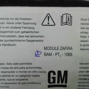 Recambio de airbag delantero derecho para opel zafira b enjoy referencia OEM IAM 13111177 601854700C 