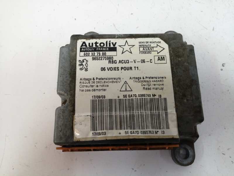 Recambio de centralita airbag para peugeot 206 berlina 1.4 hdi referencia OEM IAM 9652275980 602327300 