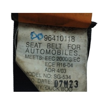 Recambio de cinturon seguridad delantero derecho para chevrolet aveo 1.4 cat referencia OEM IAM 96410118  