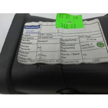 Recambio de rejilla aireadora para volvo s40 berlina 2.0 diesel cat referencia OEM IAM 39888287 DELANTERA IZQUIERDA 