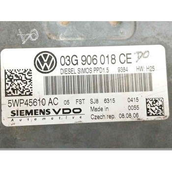 Recambio de centralita motor uce para volkswagen passat berlina (3c2) highline referencia OEM IAM 03G906018CE 5WP45610AC 