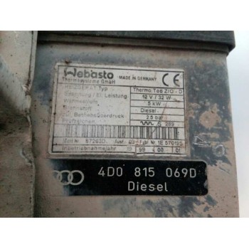 Recambio de motor calefaccion para audi a8 (d2) 2.5 tdi referencia OEM IAM 4D0815069D CALEFACCION AUXILIAR 87263D