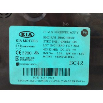 Recambio de modulo electronico para ford c-max trend referencia OEM IAM 95400H8420  