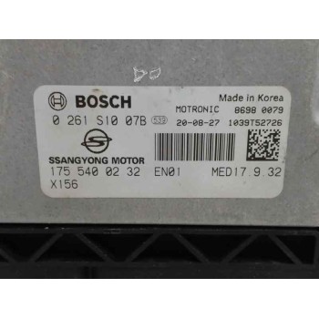 Recambio de centralita motor uce para ssangyong tivoli 1.5 g15dtf referencia OEM IAM 1755400232 0261S1007B 