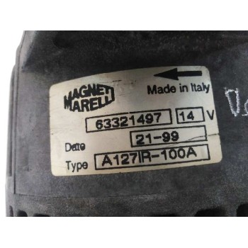 Recambio de alternador para fiat marea berlina (185) 1.9 jtd cat referencia OEM IAM 63321497 100A 