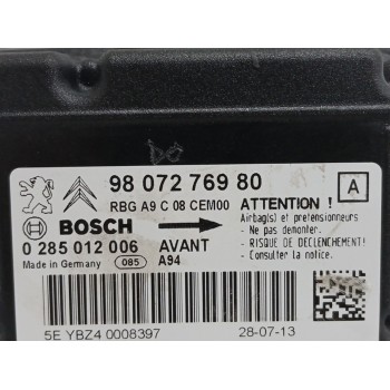 Recambio de centralita airbag para peugeot 2008 (--.2013) 1.6 16v e-hdi fap referencia OEM IAM 9807276980 0285012006 