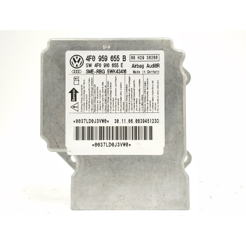Recambio de centralita airbag para audi a6 berlina (4f2) 2.0 tdi referencia OEM IAM 4F0959655B 5WK43516 