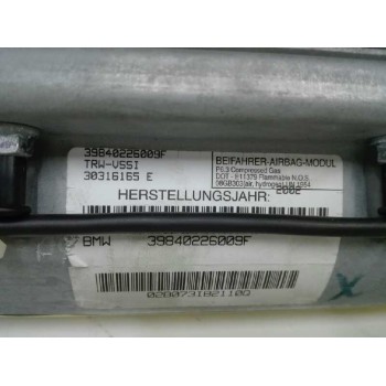 Recambio de airbag delantero derecho para bmw x5 (e53) 3.0d referencia OEM IAM 39840226009F  