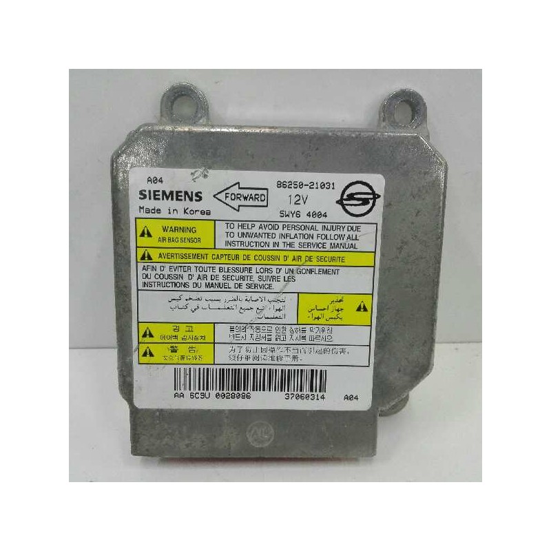 Recambio de centralita airbag para ssangyong rodius xdi deluxe 4wd referencia OEM IAM 8625021031  