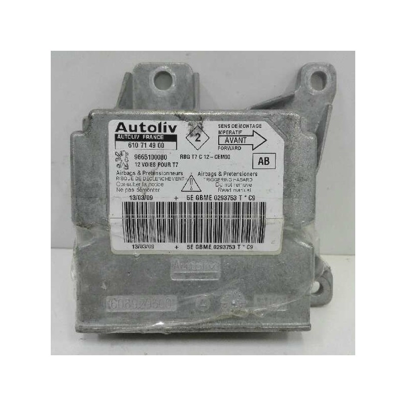 Recambio de centralita airbag para peugeot 308 confort referencia OEM IAM 9665100080  