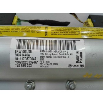 Recambio de airbag delantero derecho para volkswagen touareg (7la) tdi r5 referencia OEM IAM 7L0880202  