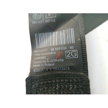 Recambio de cinturon seguridad trasero izquierdo para peugeot 5008 1.6 e-hdi fap referencia OEM IAM 9682053680 FILA CENTRAL 