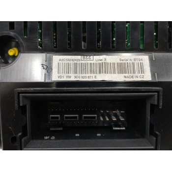 Recambio de cuadro instrumentos para volkswagen passat berlina (3c2) 2.0 tdi referencia OEM IAM 3C0920871E  