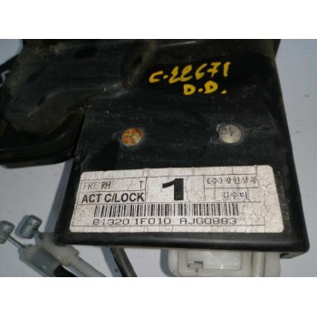 Recambio de cerradura puerta delantera derecha para kia sportage 2.0 turbodiesel cat referencia OEM IAM 813201F010  