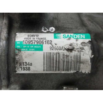 Recambio de compresor aire acondicionado para nissan nv 200 (m20) 1.5 dci cat referencia OEM IAM 92600AZ74A 1938 SD6V12