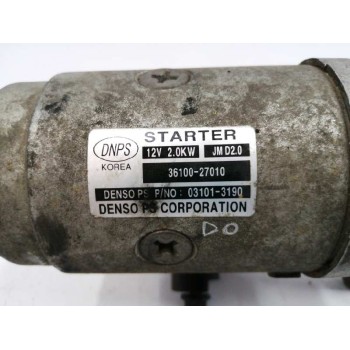 Recambio de motor arranque para kia sportage 2.0 turbodiesel cat referencia OEM IAM 3610027010  