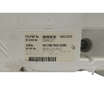 Recambio de cuadro instrumentos para peugeot 308 1.6 blue-hdi fap referencia OEM IAM 9809838780  