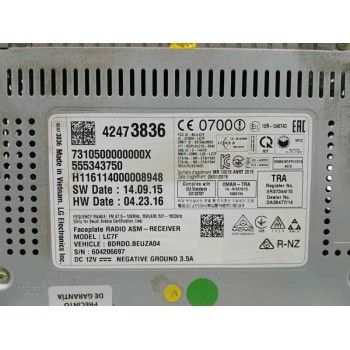 Recambio de pantalla multifuncion para opel corsa e 1.4 referencia OEM IAM 42473836 555343750 