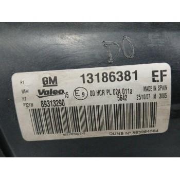 Recambio de faro izquierdo para opel corsa d 1.2 16v cat (z 12 xep / lb4) referencia OEM IAM 13186381 PARA PULIR 