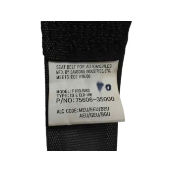 Recambio de cinturon seguridad trasero izquierdo para ssangyong tivoli 1.5 g15dtf referencia OEM IAM 7560635000  