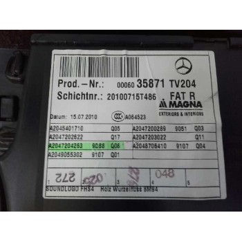 Recambio de guarnecido puerta delantera derecha para mercedes-benz clase c (w204) berlina c 200 cdi blueefficiency (204.001) ref