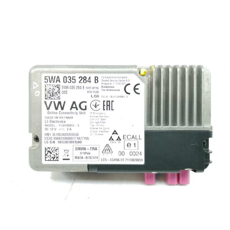 Recambio de modulo electronico para volkswagen t-roc 2.0 tdi referencia OEM IAM 5WA035284B CONTROL PARA SERVICIOS EN LINEA 