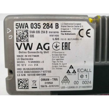 Recambio de modulo electronico para volkswagen t-roc 2.0 tdi referencia OEM IAM 5WA035284B CONTROL PARA SERVICIOS EN LINEA 