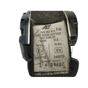Recambio de cinturon seguridad trasero izquierdo para volkswagen sharan (7m6/7m9) 2.8 v6 24v referencia OEM IAM 7M3857811 FILA C