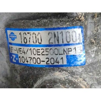 Recambio de bomba inyeccion para nissan almera (n15) 2.0 diesel referencia OEM IAM 167002N100 1047002041 