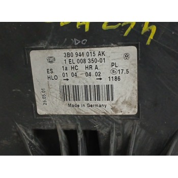 Recambio de faro izquierdo para volkswagen passat b5.5 (3b3) 1.9 tdi referencia OEM IAM 3B0941015AK PARA PULIR 